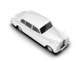 White luxury car isolated on transparent background. 3d rendering - illustration png