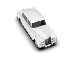 White luxury car isolated on transparent background. 3d rendering - illustration png