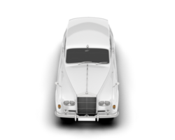 White luxury car isolated on transparent background. 3d rendering - illustration png