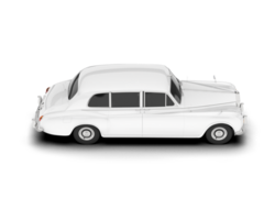 White luxury car isolated on transparent background. 3d rendering - illustration png