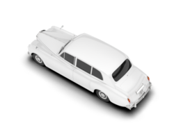 White luxury car isolated on transparent background. 3d rendering - illustration png