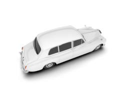 White luxury car isolated on transparent background. 3d rendering - illustration png