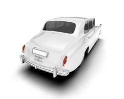 White luxury car isolated on transparent background. 3d rendering - illustration png