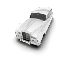 White luxury car isolated on transparent background. 3d rendering - illustration png