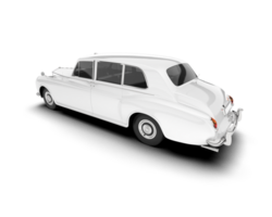 White luxury car isolated on transparent background. 3d rendering - illustration png