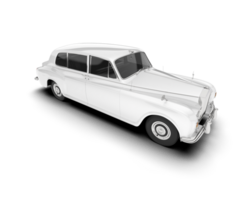 White luxury car isolated on transparent background. 3d rendering - illustration png