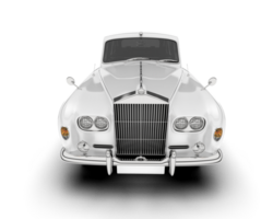 White luxury car isolated on transparent background. 3d rendering - illustration png