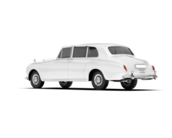 White luxury car isolated on transparent background. 3d rendering - illustration png