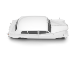 White luxury car isolated on transparent background. 3d rendering - illustration png