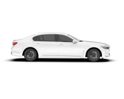 White luxury car isolated on transparent background. 3d rendering - illustration png