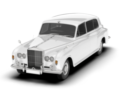 White luxury car isolated on transparent background. 3d rendering - illustration png