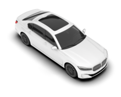 White luxury car isolated on transparent background. 3d rendering - illustration png