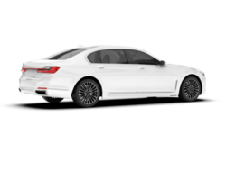 White luxury car isolated on transparent background. 3d rendering - illustration png