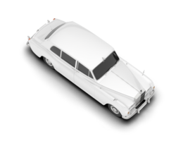 White luxury car isolated on transparent background. 3d rendering - illustration png