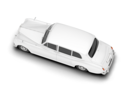 White luxury car isolated on transparent background. 3d rendering - illustration png