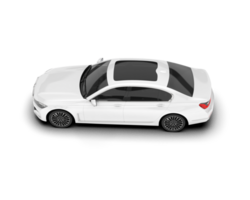 White luxury car isolated on transparent background. 3d rendering - illustration png