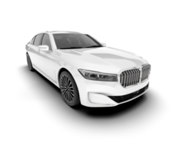 branco luxo carro isolado em transparente fundo. 3d Renderização - ilustração png