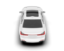 White luxury car isolated on transparent background. 3d rendering - illustration png