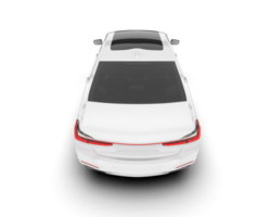 White luxury car isolated on transparent background. 3d rendering - illustration png