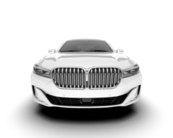 White luxury car isolated on transparent background. 3d rendering - illustration png