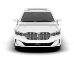 White luxury car isolated on transparent background. 3d rendering - illustration png