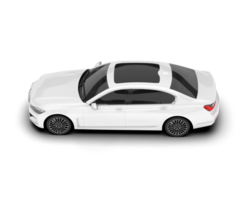 White luxury car isolated on transparent background. 3d rendering - illustration png