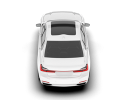 White luxury car isolated on transparent background. 3d rendering - illustration png