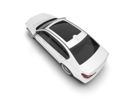 White luxury car isolated on transparent background. 3d rendering - illustration png