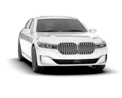 White luxury car isolated on transparent background. 3d rendering - illustration png