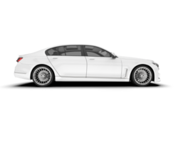 White luxury car isolated on transparent background. 3d rendering - illustration png