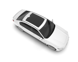 blanc luxe voiture isolé sur transparent Contexte. 3d le rendu - illustration png