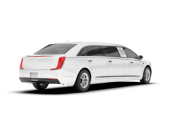 White luxury car isolated on transparent background. 3d rendering - illustration png