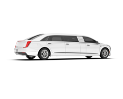 White luxury car isolated on transparent background. 3d rendering - illustration png