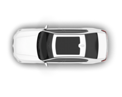 White luxury car isolated on transparent background. 3d rendering - illustration png