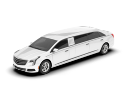 White luxury car isolated on transparent background. 3d rendering - illustration png