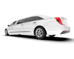 White luxury car isolated on transparent background. 3d rendering - illustration png