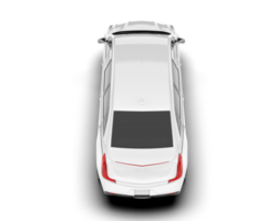 White luxury car isolated on transparent background. 3d rendering - illustration png