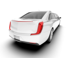 White luxury car isolated on transparent background. 3d rendering - illustration png