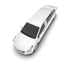 White luxury car isolated on transparent background. 3d rendering - illustration png