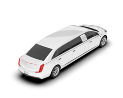 White luxury car isolated on transparent background. 3d rendering - illustration png