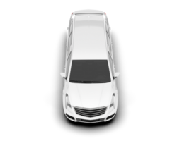 White luxury car isolated on transparent background. 3d rendering - illustration png