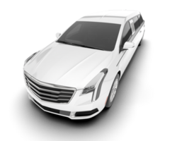 White luxury car isolated on transparent background. 3d rendering - illustration png