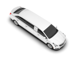 White luxury car isolated on transparent background. 3d rendering - illustration png