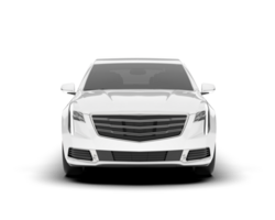 White luxury car isolated on transparent background. 3d rendering - illustration png