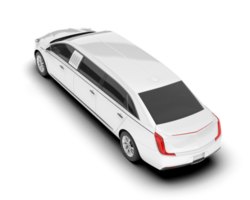 White luxury car isolated on transparent background. 3d rendering - illustration png