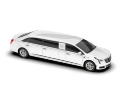 White luxury car isolated on transparent background. 3d rendering - illustration png