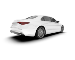 White luxury car isolated on transparent background. 3d rendering - illustration png