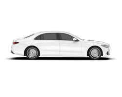 White luxury car isolated on transparent background. 3d rendering - illustration png