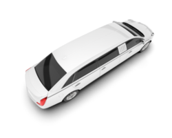 White luxury car isolated on transparent background. 3d rendering - illustration png