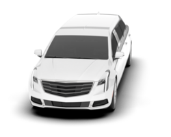 White luxury car isolated on transparent background. 3d rendering - illustration png